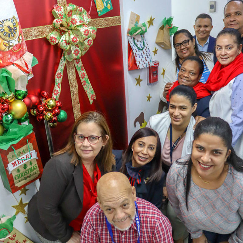 Dirección General de Jubilaciones y Pensiones presenta ganadores del concurso “Mejor Puerta Navideña 2022”