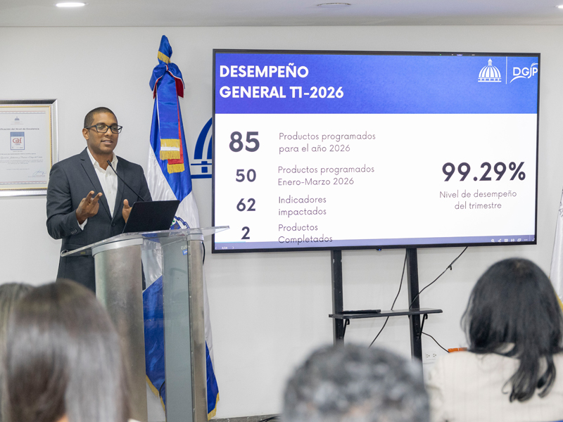 La Dirección General de Jubilaciones y Pensiones a Cargo del Estado (DGJP), logró alcanzar un 99.29% en resultados de desempeño en el Seguimiento y Monitoreo del Plan Operativo Anual (POA) correspondiente al primer trimestre enero-marzo 2026.