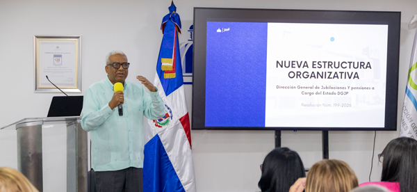La Dirección General de Jubilaciones y Pensiones a Cargo del Estado (DGJP), reafirmó su compromiso con la modernización institucional al presentar su nueva estructura organizativa, un rediseño orientado a fortalecer áreas estratégicas, optimizar la gestión y adecuar la entidad a los modelos organizativos vigentes del Ministerio de Administración Pública (MAP).