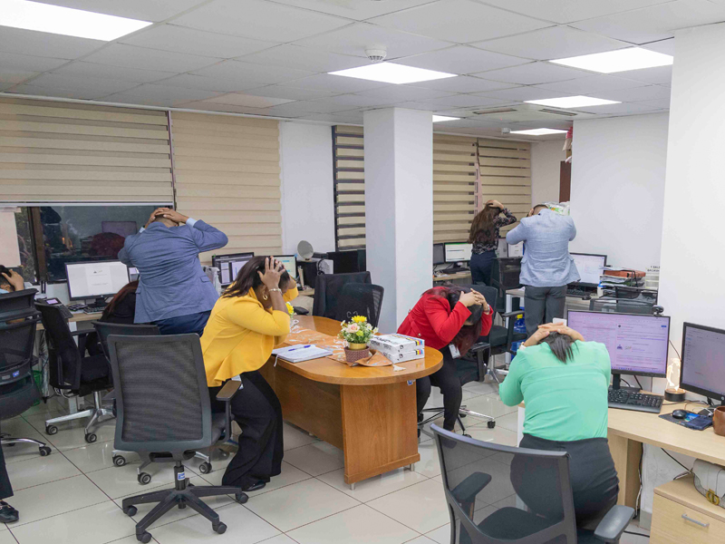 La Dirección General de Jubilaciones y Pensiones a Cargo del Estado (DGJP), participó de manera activa en el Simulacro Nacional de Evacuación por Sismos, en cumplimiento a las instrucciones del Superior Gobierno, encabezado por el presidente Luis Abinader. La Dirección General de Jubilaciones y Pensiones a Cargo del Estado (DGJP), participó de manera activa en el Simulacro Nacional de Evacuación por Sismos, en cumplimiento a las instrucciones del Superior Gobierno, encabezado por el presidente Luis Abinader.